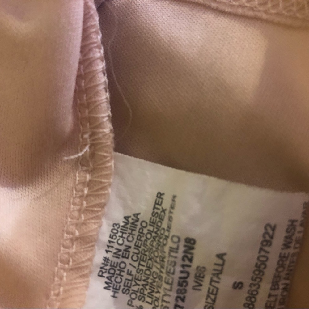 Lily Rose Bateau Neck Low-Back Dress Fit & Flared Ivory Lace Over Cream Size Sm - Picture 8 of 9